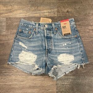 Levi’s 501 jean shorts, high rise, size 24
